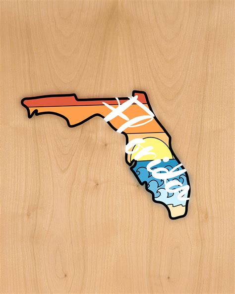 Florida Sticker Florida State Sticker Travel Sticker | Etsy