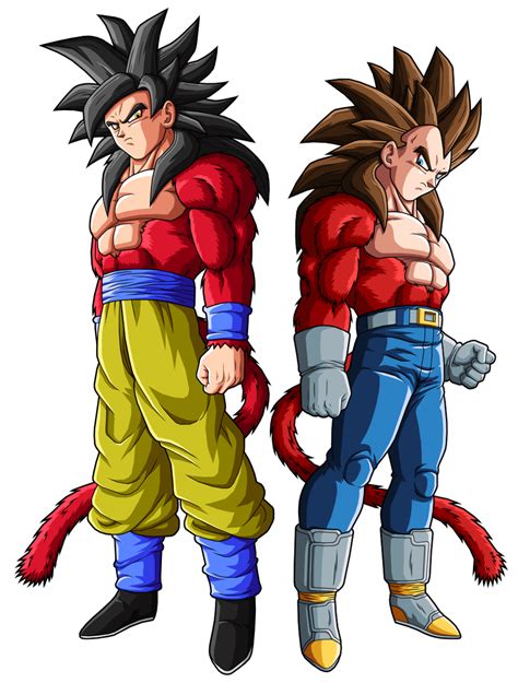 Goku SSJ4 and Vegeta SSJ4 by drozdoo on DeviantArt