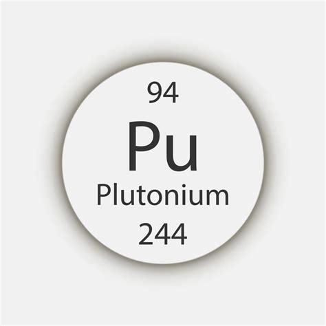 Plutonium symbol. Chemical element of the periodic table. Vector illustration. 14888446 Vector ...