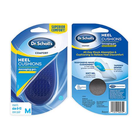 Dr. Scholl’s Comfort Heel Cushions for Men, Size 8-13 (1 Pair)