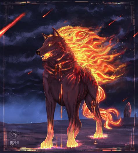 ArtStation - Fire Wolf