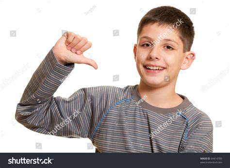 Boy Pointing Himself Isolated On White Stock Photo 64414705 - Shutterstock