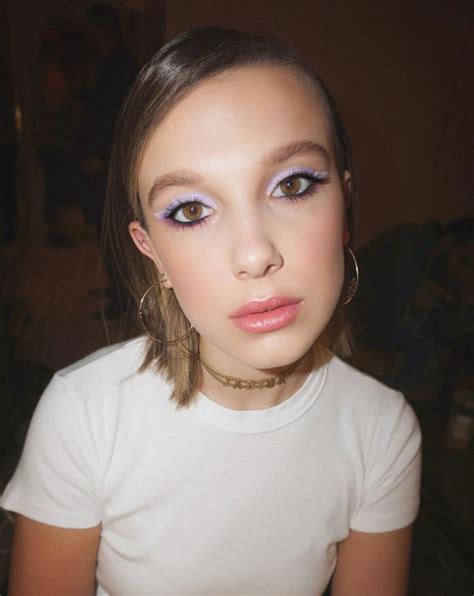 Millie Bobby Brown's Lavender Cat Eye Makeup: How-To | Us Weekly