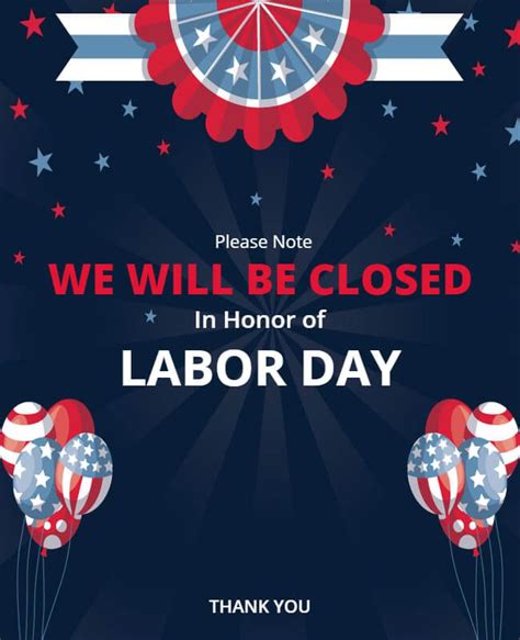 Download Labor Day Closing Sign Template For Free | TechySUMO