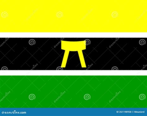 Glossy Glass Flag of Ashanti People Stock Illustration - Illustration ...