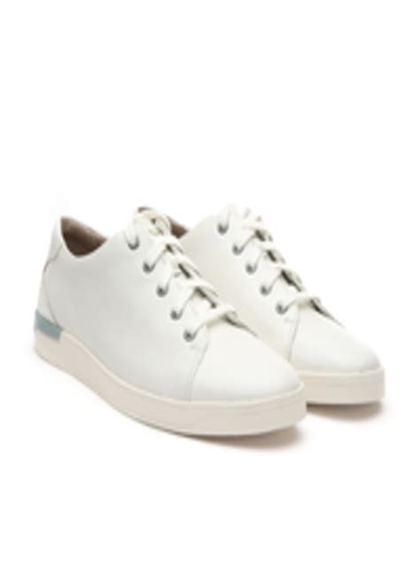 Buy Clarks Men White Leather Sneakers - Casual Shoes for Men 2580928 ...