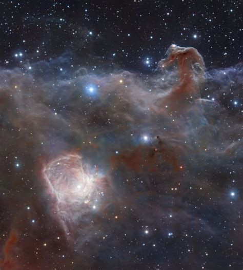 Horsehead Nebula, Barnard 33 in the Constellation Orion 1,500 light years away from Earth ...