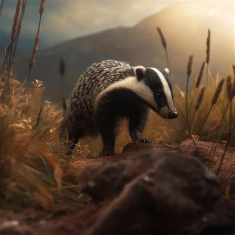 Premium AI Image | Badger in natural habitat generative AI