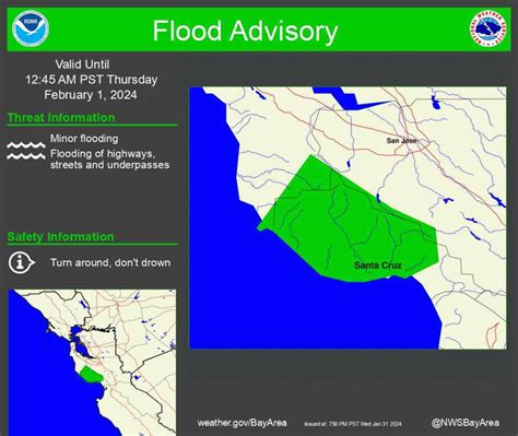 Severe Weather: Flood advisory issued for Santa Cruz County, Big Sur area