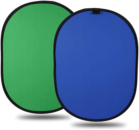 Buy 100*150CM Oval Collapsible Portable Reflector Blue and Green Screen Chromakey Photo Light ...