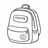School Bag Coloring Page sketch template