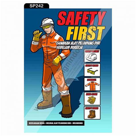 Safety Poster » SP242-Safety Poster Safety First, Gunakan APD Sebelum ...