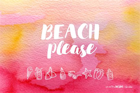 Download “beach Please” Desktop Wallpaper Data-src - Calligraphy ...