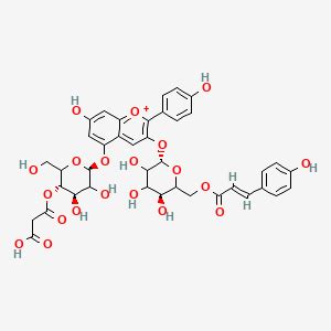 Pelargonidin 3-(6''-p-coumarylglucoside)-5-(4'''-malonylglucoside) | C39H39O20+ | CID 44256653 ...