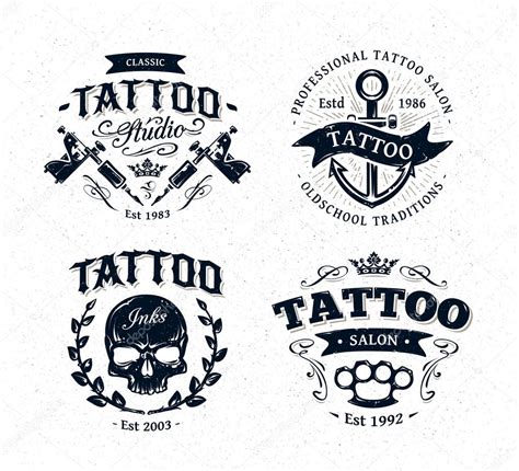 Tattoo Studio Emblems — Stock Vector © Vecster #52383413