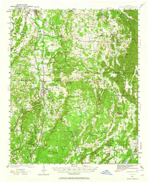 Adairsville, Georgia 1941 (1964) USGS Old Topo Map Reprint 15x15 GA Quad 247329 - OLD MAPS