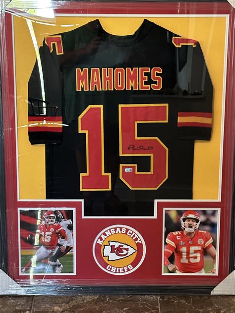 Patrick Mahomes signed framed jersey - sports collectibles and memorabilia