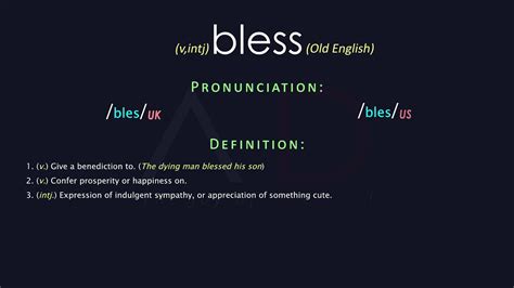 Bless Meaning And Pronunciation | Audio Dictionary - YouTube