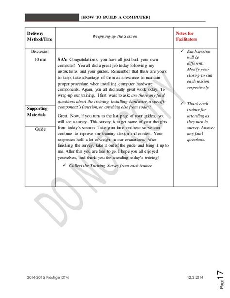 How to Build a Computer - Training Guide (Facilitator)