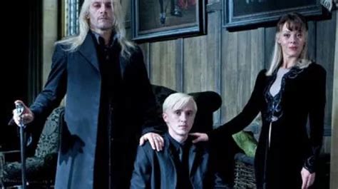 The costume worn by Death Eater / Narcissa Malfoy (Helen McCrory) in the movie Harry Potter and ...