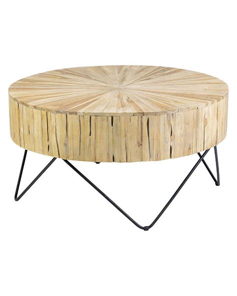 Castalia Round Natural Wood Coffee Table / Coffee Tables Target : A rustic natural wood base ...