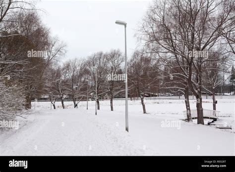 Beautiful winter snow landscape in Finland Stock Photo - Alamy