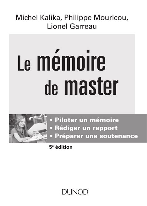 (PDF) Le mémoire de Master, 5ème édition.