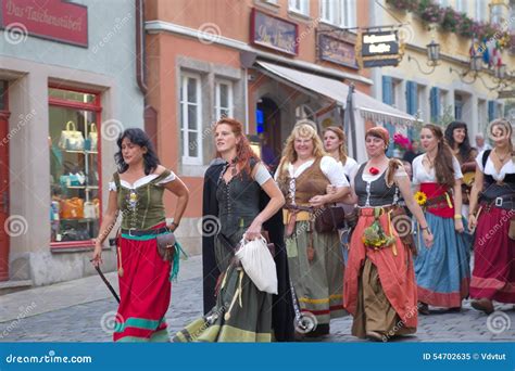 ROTHENBURG OB DER TAUBER, GERMANY - September 5: Performers Of T ...