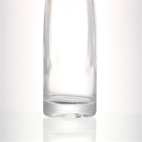 Factory supply customized clear thin tall 350 ml empty glass liquor wine bottle with screw, High ...