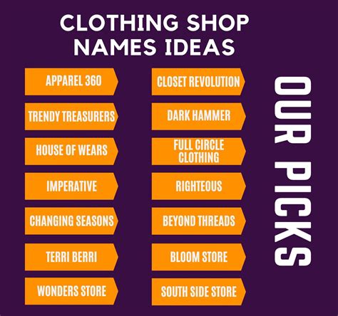 499+ Awesome, Unique & Stylish Clothing Shop Names Ideas - Good Name