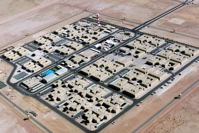 Aerial view of the Coalition Compound at Prince Sultan Air Base, Saudi ...