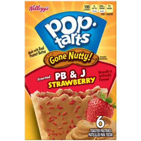 Pop-Tarts Gone Nutty! Frosted PB & J Strawberry Toaster Pastries, 6 ct ...