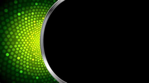 Abstract bright green shiny motion design with silver stripe and black background. Seamless ...