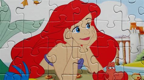 Princess Ariel Jigsaw Disney Games Puzzle For Kids Learning Toys The ...