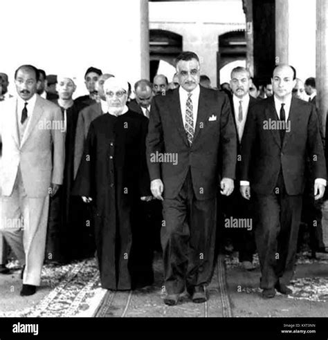 Egyptian government officials at al-Azhar Mosque, 1966 Stock Photo - Alamy