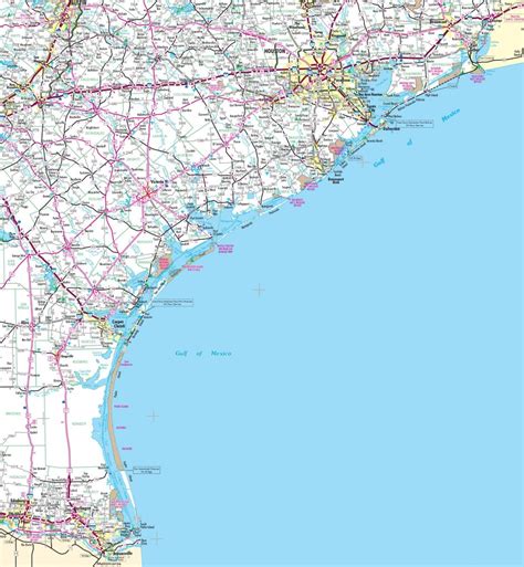 Map Of Texas Coast - South Texas Cities Map - Printable Maps