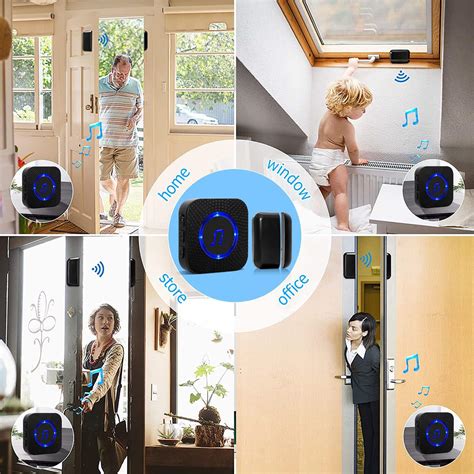 Daytech MC01 2-1 1 Receiver 2 Sensors Wireless Sensor Door Entry Chime Door Open Alert window ...