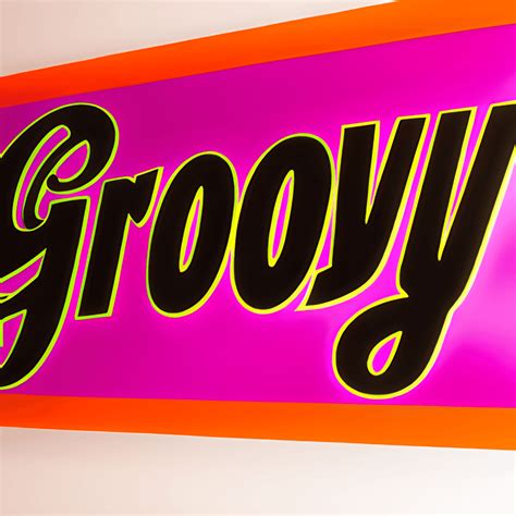 Retro Groovy Sign · Creative Fabrica