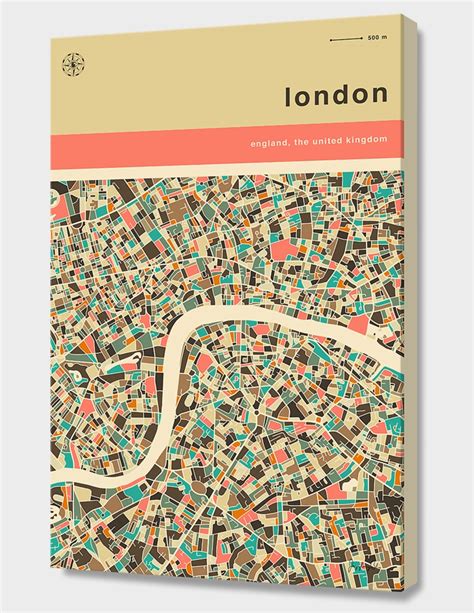 «London Map» Canvas Print by Jazzberry Blue | Curioos