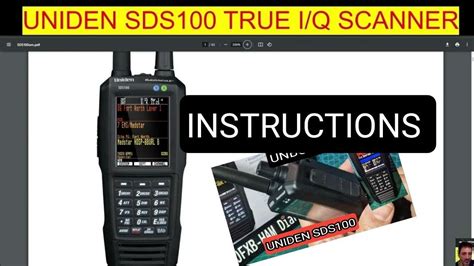 UNIDEN SDS100 - INSTRUCTION MANUAL - YouTube