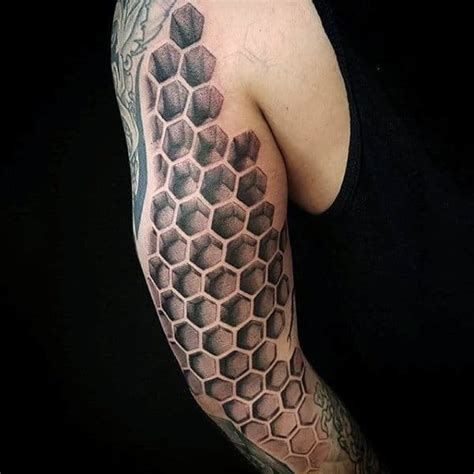 80 Honeycomb Tattoo Designs for Men [2024 Inspiration Guide] | Honeycomb tattoo, Pattern tattoo ...