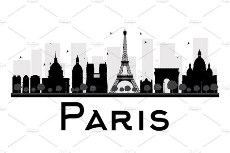 Paris City skyline silhouette | Illustrations ~ Creative Market