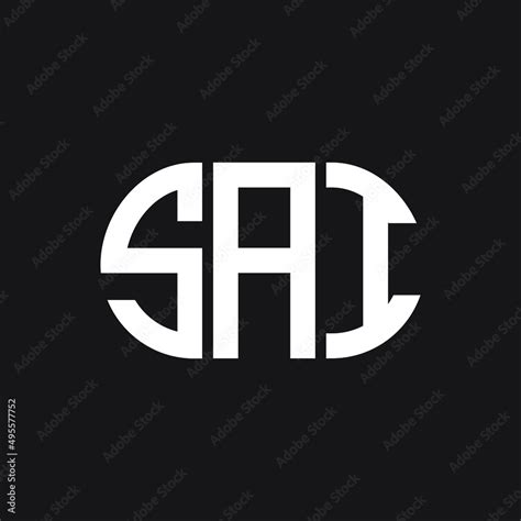 SAI letter logo design on Black background. SAI creative initials ...