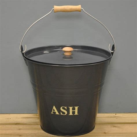 fireside ash bucket in slate grey by garden selections ...