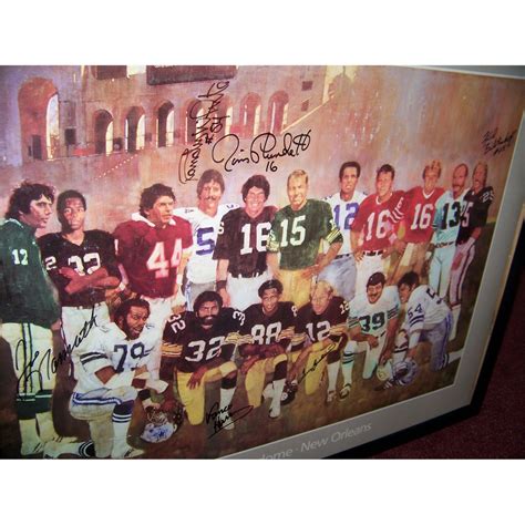 Super Bowl XX: A Celebrationof MVPs Lithograph with Six Signatures.