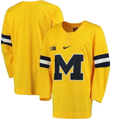 Nike Michigan Wolverines Maize Replica Hockey Jersey