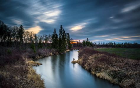 Sturgeon County Alberta, Canada, Rivers, Evening, Trees, HD Wallpaper ...