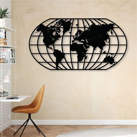 World Map Wall Art | Metal Signs & Home Decor | Made In The USA | K&S Design Elements