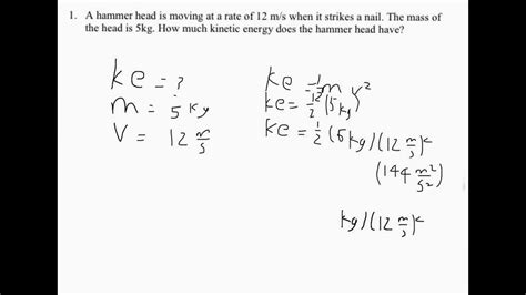 Kinetic energy formula video - YouTube