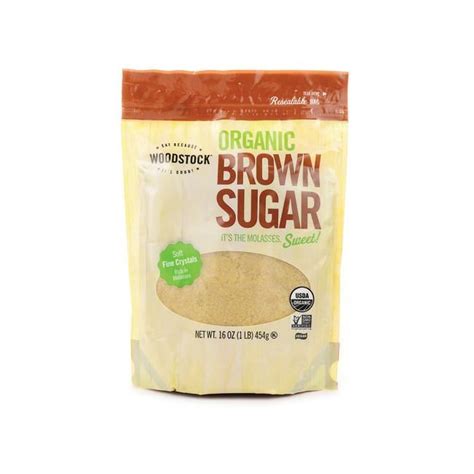 Woodstock Foods Organic Brown Sugar | 16 oz Package | Brown sugar, Food, Sugar packaging